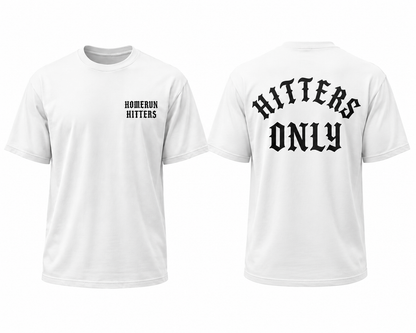 Hitters Only Tee - Wht/Blk (Adult)
